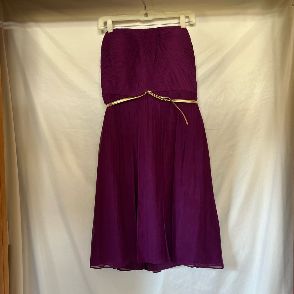NWT Stunning silk strapless in purple - Picture 2 of 7